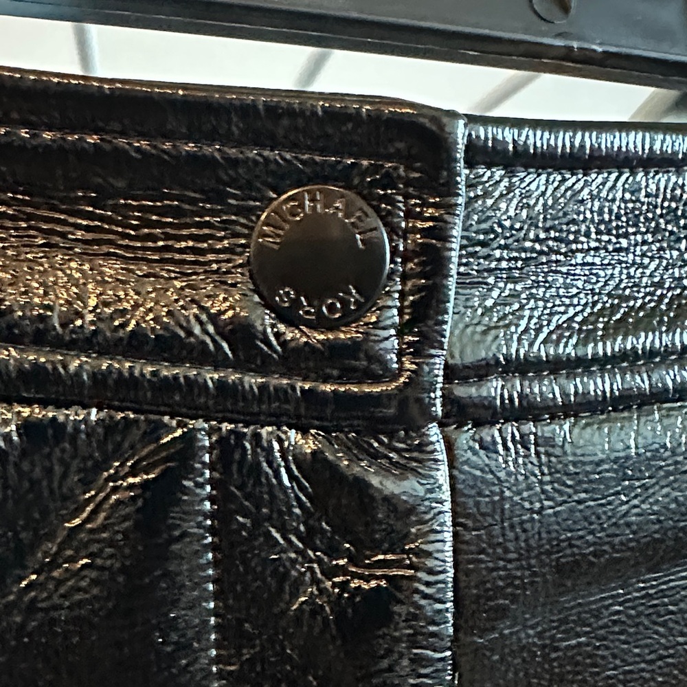 Michael Kors Shiny Black Mini Skirt - Picture 3 of 4